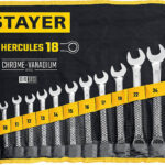 STAYER HERCULES, 18 шт, 6 - 32 мм, набор комбинированных гаечных ключей, Professional (27081-H18_z01)