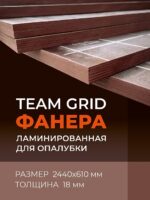 Фанера ламинированная TeaM GRID 2440х610х18мм, береза, сорт 1/1