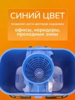 Ведро ACG 15 л., с решеткой-отжимом для резьбовых мопов, синее — изображение 5