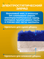 МОП ACG акриловый для сухой уборки 60 см., крепление карман — изображение 14