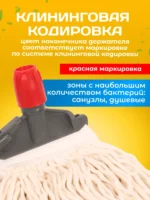 Зажим для мопа Кентукки, с пластиковым зажимом, серо- красный — изображение 5