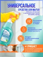 Средство для мытья стекол и зеркал Muskulin с нашатырным спиртом, 0,75л — изображение 2