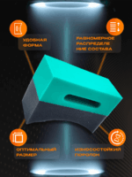 Аппликатор ACG полукруглый для чернения резины TIROS — изображение 6