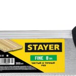 STAYER 8 TPI, 300 мм, ножовка с обушком для стусла (пила) Fine 1536-30_z01