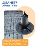 Фиксатор арматуры Промышленник стульчик под сыпучий грунт с литой опорой ФС 60 250 шт. — изображение 3