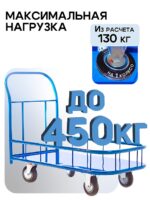 Платформенная тележка Промышленник 900х600 ПБМ-6.9 160 мм с бортиком — изображение 9