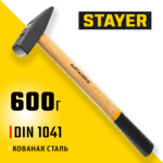 STAYER 600 г, молоток слесарный с деревянной рукояткой 2002-06