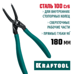 KRAFTOOL 180 мм, прямые губки, внутренний, съемник стопорных колец (22812-1)