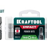 KRAFTOOL Impact TX 40, 25 мм, 10 шт, ударные биты (26195-40-25-S10)