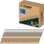 ЗУБР SN21 80 х 3.1 мм, реечные гвозди рифленые оцинкованные, 2000 шт (305396-80)