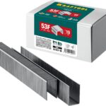 KRAFTOOL скобы тип 53F, 19 мм, скобы для степлера плоские 31787-19