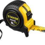 STAYER 5 м х 25 мм, ударостойкий, обрезиненный корпус, рулетка 34025-05-25