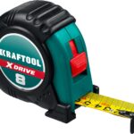 KRAFTOOL 8 м х 25 мм, ударостойкий обрезиненный корпус, рулетка X-Drive (34122-08_z02)