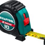 KRAFTOOL 10 м х 25 мм, ударостойкий обрезиненный корпус, рулетка X-Drive (34122-10)