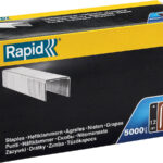 RAPID тип 80 (12 / ВеА 80 / Prebena A / Senco AT), 12 мм, 5000 шт., широкие, скобы тонкие 40100520