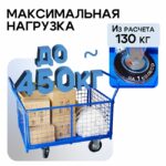 Платформенная тележка Промышленник 1200х800 сетчатая ПС-8.12 160 мм — изображение 5