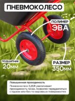 Тачка Промышленник 2-колесная антиударная, 130 литров (пневмоколесо) — изображение 2