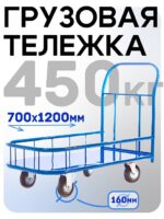 Платформенная тележка Промышленник 1200х700 ПБМ-7.12 160 мм с бортиком