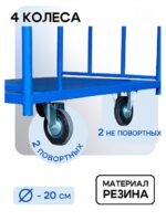 Платформенная тележка Промышленник 1400х800 ПД-8.14 200 мм с двумя ручками — изображение 4