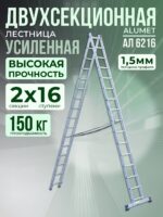 Лестница двухсекционная Alumet Ал 6216