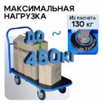 Платформенная тележка Промышленник 1200х800 ПР-8.12 160 мм с резиновым покрытием — изображение 3