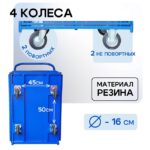 Платформенная тележка Промышленник 900х600 сетчатая ПС-6.9 160 мм — изображение 6
