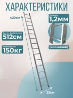 Лестница односекционная Alumet Ал 5115 — изображение 2