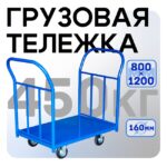 Платформенная тележка Промышленник 1200х800 ПД-8.12 160 мм с двумя ручками