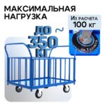 Платформенная тележка Промышленник 1000х600 ПБ-6.10 125 мм с трубчатыми бортами — изображение 3