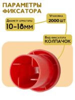 Фиксатор арматуры защитный колпачок Промышленник 10-18 мм 2000 шт. — изображение 2