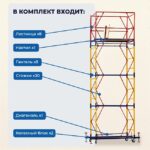 Вышка-тура Промышленник ВСП 0.7х1.6, 5.2 м ver. 2.0 — изображение 2