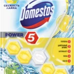 Блок для унитаза гигиенический ДОМЕСТОС Power 5 Свежесть лайма 1/9