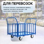 Платформенная тележка Промышленник 1000х600 ПБ-6.10 125 мм с трубчатыми бортами — изображение 6