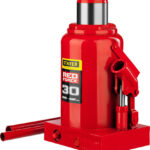 STAYER RED FORCE, 30 т, 285 - 465 мм, бутылочный гидравлический домкрат, Professional (43160-30_z01)