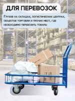 Платформенная тележка Промышленник 1400х800 ПБМ-8.14 200 мм с бортиком — изображение 6