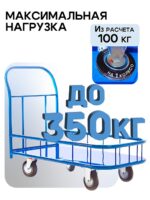 Платформенная тележка Промышленник 900х600 ПБМ-6.9 125 мм с бортиком — изображение 3