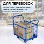 Платформенная тележка Промышленник 1000х600 сетчатая ПС-6.10 125 мм — изображение 4