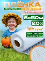 Армированная пленка для теплиц Промышленник 120г/м2, 6х50м