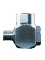Фитинг поворотный для консоли, 90 градусов, угловой, 1/4"ш -1/4"г на втулках, нержавеющая сталь