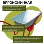 Тачка Промышленник 1-колесная усиленная, 110 литров (литое колесо) — изображение 6