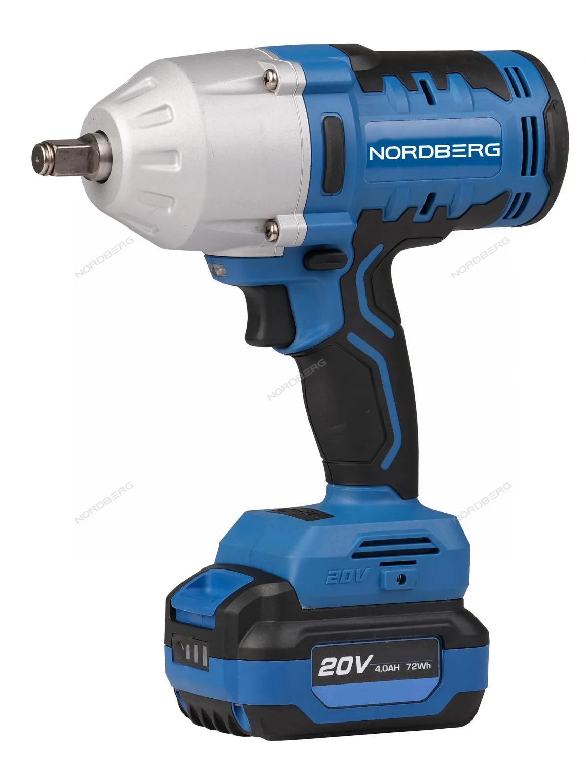 Гайковерт аккумуляторный NE810K 1/2", 20В, 1000Нм с акк. и зар. уст-вом, Nordberg — изображение 1