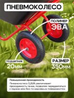Тачка Промышленник 2-колесная  антиударная, 180 литров (пневмоколесо) — изображение 2