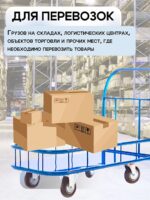 Платформенная тележка Промышленник 900х600 ПБМ-6.9 125 мм с бортиком — изображение 6