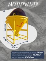 Бадья для бетона Промышленник поворотная БП-0,75 — изображение 2