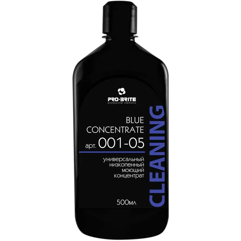Концентрат низкоп. моющий для еж. и ген. убор. BLUE CONCENTRATE, 500 мл, цв. синий,PRO-BRITE — изображение 1