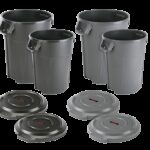 Крышка для контейнера-бака ТИТАН h=7 см Ø61 см черная Vileda Professional