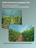 Сетка фасадная затеняющая Промышленник зеленая 30-35% 3х10 м — изображение 3