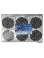 Латка (заплата) камерная для горячей и холодной вулканизации, Ф62, 62 мм, двухслойные, 100 шт, Rossvik