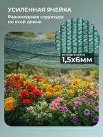 Сетка затеняющая Промышленник зеленая 50% 6х25 м — изображение 5