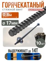 Винт стяжной для опалубки Промышленник горячекатаный 0,8 м упаковка 10 шт.
